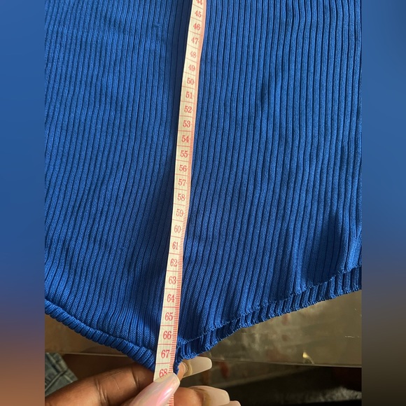 Reiss Meryl Drape Sleeve Top, Cobalt Blue - Picture 8 of 8